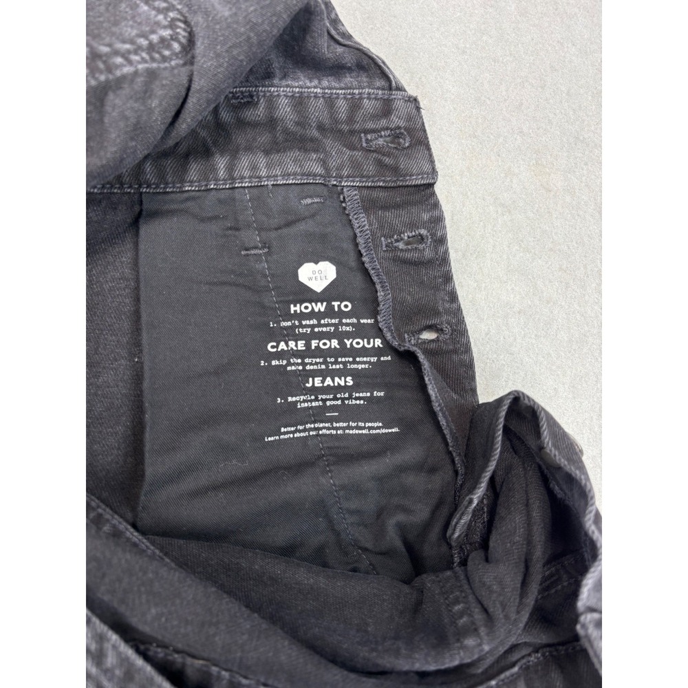 Madewell High Rise Washed Black Denim Adirondack Short Overalls size‎ M - Picture 8 of 8